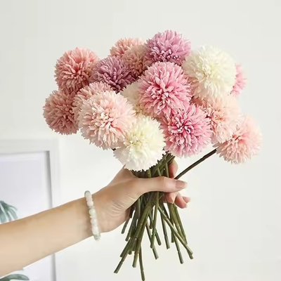 İyi bir fiyat. Sıcak Satış Yapay Tek Chrysanthemum Dalı İpek Marigold Top PingPong Yapay Çiçekler Toplu Pastırma Düğün Dekorasyonu çevrimiçi