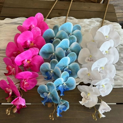İyi bir fiyat. Phalaenopsis yapay çiçekler, düğün ve ev dekorasyonu için yapay çiçekler, sınır ötesi dış ticaret toptan satış çevrimiçi