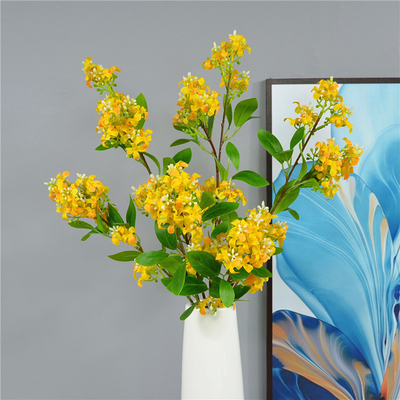 Bin Mil Parfüm Tek Dal Altın Osmanthus Simülasyon Çiçek Yüksek Kalite Lilac Çiçek Oturma Odası Masaüstü İpek Çiçek Arrangement Dekorasyon