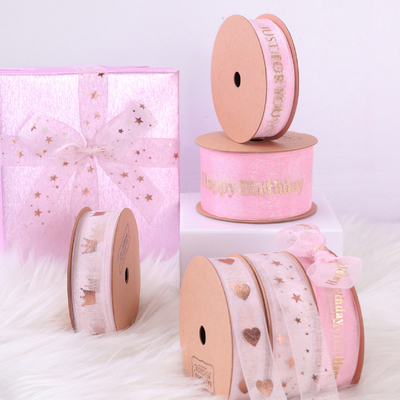 İyi bir fiyat. 9cm/9m Pembe Çocuklar Günü Kurdele DIY el hediyeleri Doğum günü pastası dekorasyonu ve hediye kutusu kayış çevrimiçi