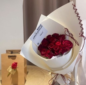 57*57cm Kraft Kağıt İnternet Ünlü Bale Tarzı DIY Çiçekli Çiçekli Sarma Kağıdı