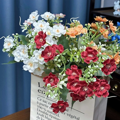 İyi bir fiyat. Simülated Flower Pearl Chrysanthemum Bundle Small Daisy Wedding Home Decoration Cross border Sahte Çiçek süslemesi Toptan satış çevrimiçi
