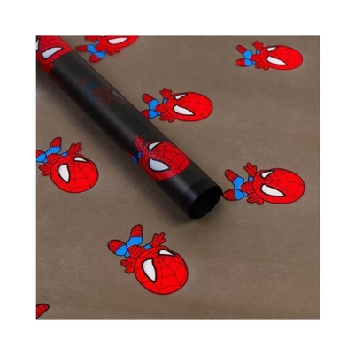 Sınır ötesi ticaret en çok satanlar Magic Edge mat kağıt, çizgi roman Spider-Man çiçek ambalaj kağıdı, su geçirmez yarı şeffaf Kore düz kağıdı