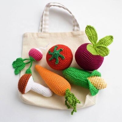 İyi bir fiyat. Amigurumi Baby Play Cute Vegetable Crochet Handmade Baby Toys çevrimiçi