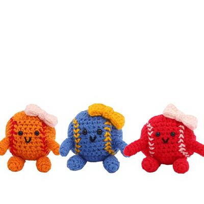 İyi bir fiyat. Toptan Sıcak Satış Spor Beyzbol El Yapımı Dikiş Amigurumi Kukla Dekorasyon Ornamentler Tatil Hediyeleri çevrimiçi