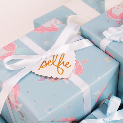 İyi bir fiyat. 85gsm Küçük Deniz Kızı Hediye Paketleme Kağıdı çevrimiçi