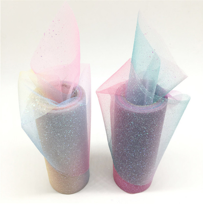 İyi bir fiyat. 15cm 10 Yards Organze Tül Ruloları Kristal Payetli Gökkuşağı Glitter Tül çevrimiçi