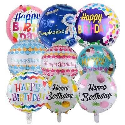 İyi bir fiyat. Yuvarlak Mutlu Doğum Günü Mektubu Hava Dolgulu Folyo Balonlar 18 İnç Mylar Balonlar çevrimiçi