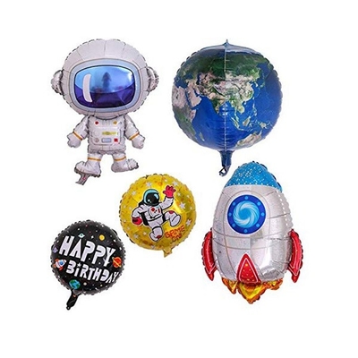 İyi bir fiyat. Uzay Temalı Folyo Mylar Parti Balonları Astronot Roket Desen 5 Adet çevrimiçi